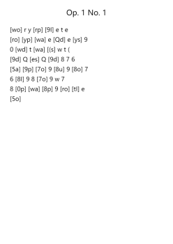 Op. 1 No. 1