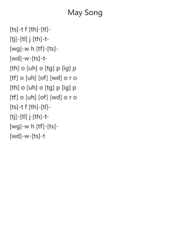 May Song