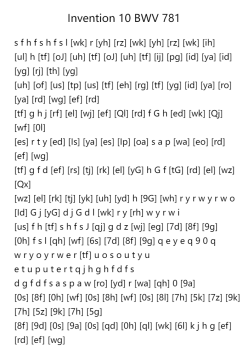 Invention No. 10 in G Major, BWV 781