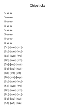 Chipsticks Part 1 - Rearranged, Duet or Solo