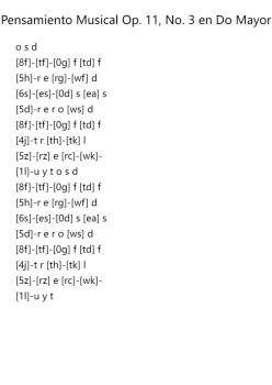 Pensamiento Musical Op. 11, No. 3 en Do Mayor