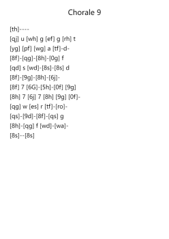 Chorale No. 9 "Darin Dappa"