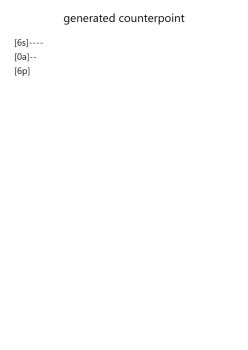 Generated Counterpoint
