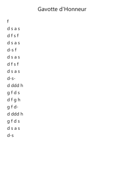 Gavotte d'Honneur