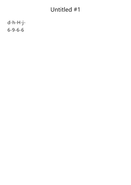 Untitled #1