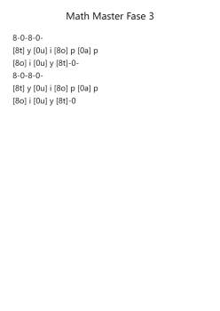 Math Master Fase 3