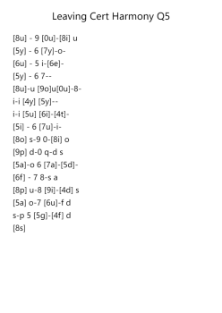 Leaving Cert Harmony Q5