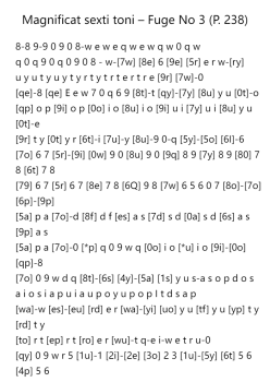 Magnificat sexti toni, Fuge No. 3, P. 238