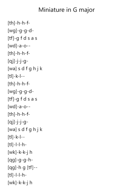 Miniature in G Major from 100 Miniatures, Book 1