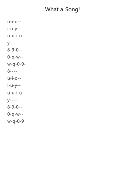 What a Song!