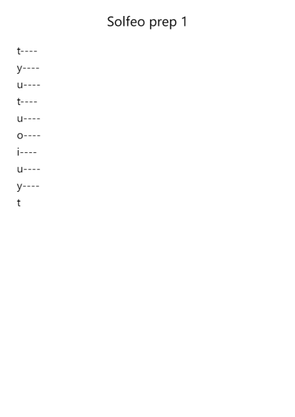 Solfeo prep 1