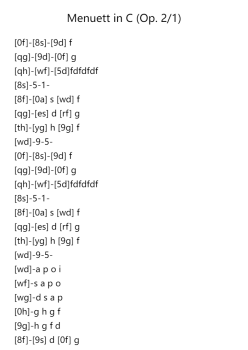 Menuett in C, Op. 2 No. 1