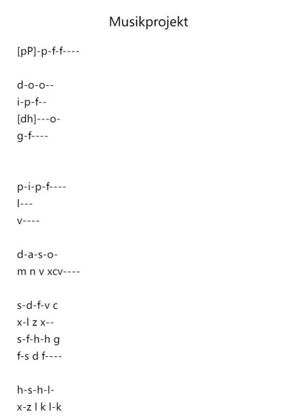 Musikprojekt