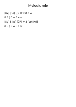 Melodic role