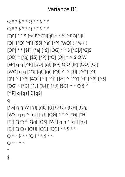 Variance B1
