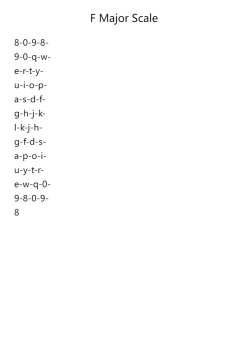 F Major Scale