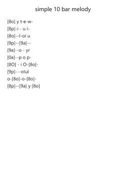 simple 10 bar melody