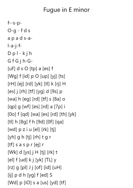 Fugue in E Minor