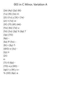 003 in C Minor, Variation A