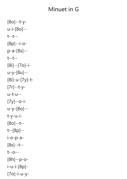 Minuet in G