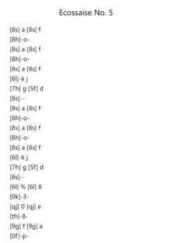 Ecossaise No. 5 in E-flat Major (from 8 Ecossaises, D. 977)