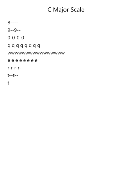 C Major Scale