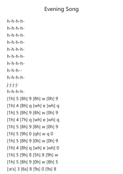 Evening Song