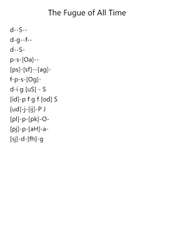 The Fugue of All Time