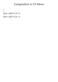 Composition in C# Minor