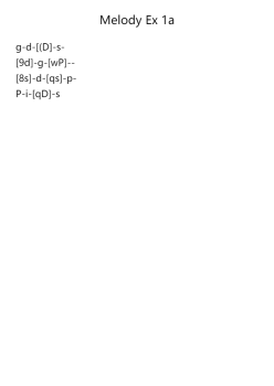Melody Exercise 1a