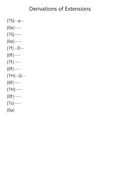Derivations of Extensions