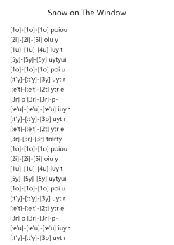 10 Pieces for Children, Op. 2 No. 8 "Snow on The Window"