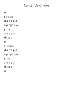 Cantar de Chigre