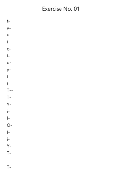 Exercise No. 01