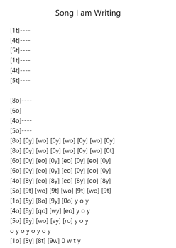 Song I am Writing