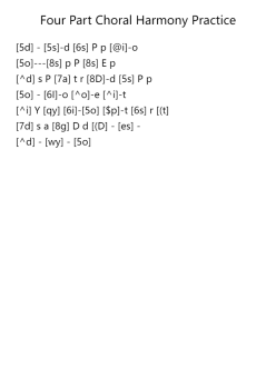 Four Part Choral Harmony Practice