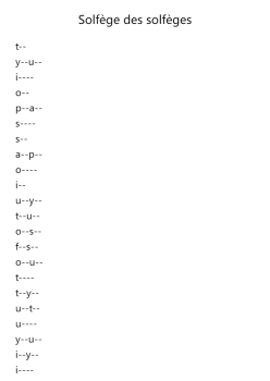 Solfège des solfèges