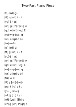 Two-Part Piano Piece