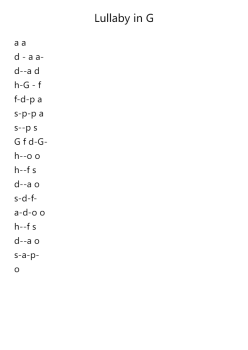 Lullaby in G Major