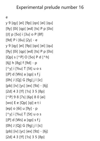Prelude No. 16