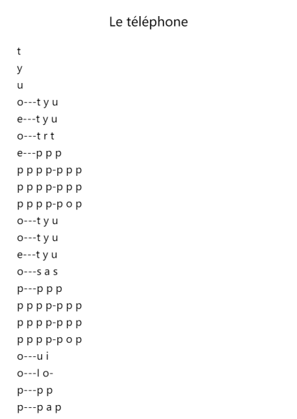 Le téléphone