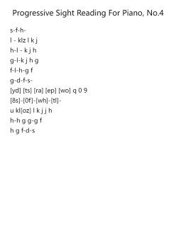 Progressive Sight Reading for Piano, No.4