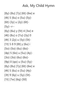 Ask, My Child Hymn