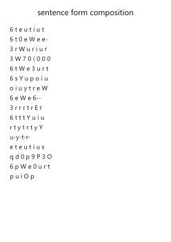 sentence form composition