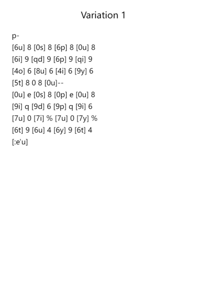 Variation 1