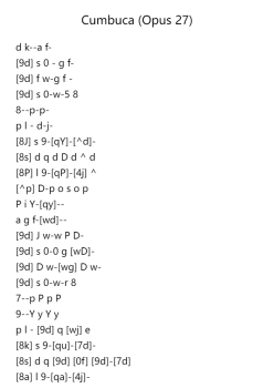 Cumbuca, Op. 27