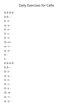 Daily Exercises for Cello, Op. 34: Wrist No. 1