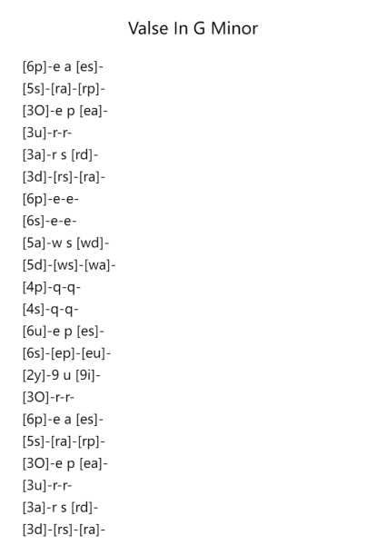 Valse in G Minor