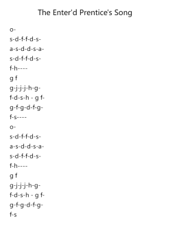The Enter'd Prentice's Song