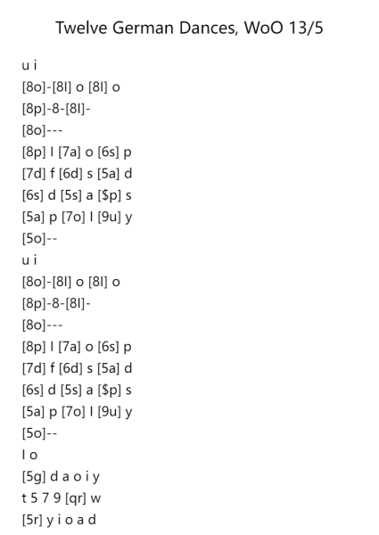 Twelve German Dances, WoO 13: No. 5
